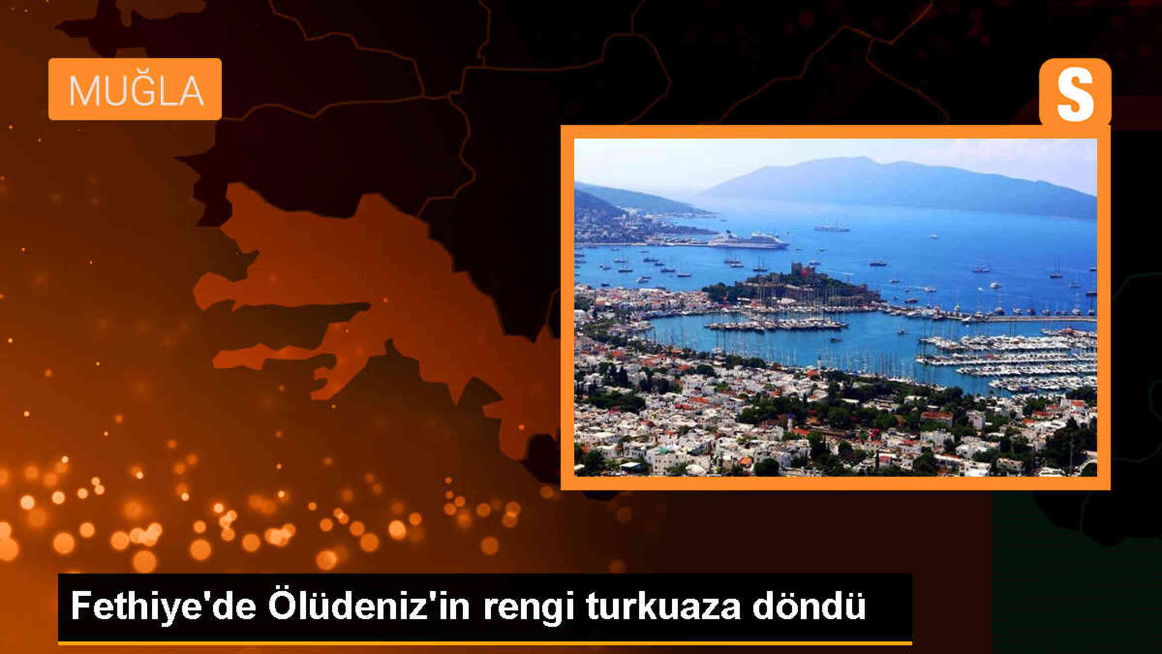 Ölüdeniz\'de Deniz Suyu Turkuaz Renk Aldı