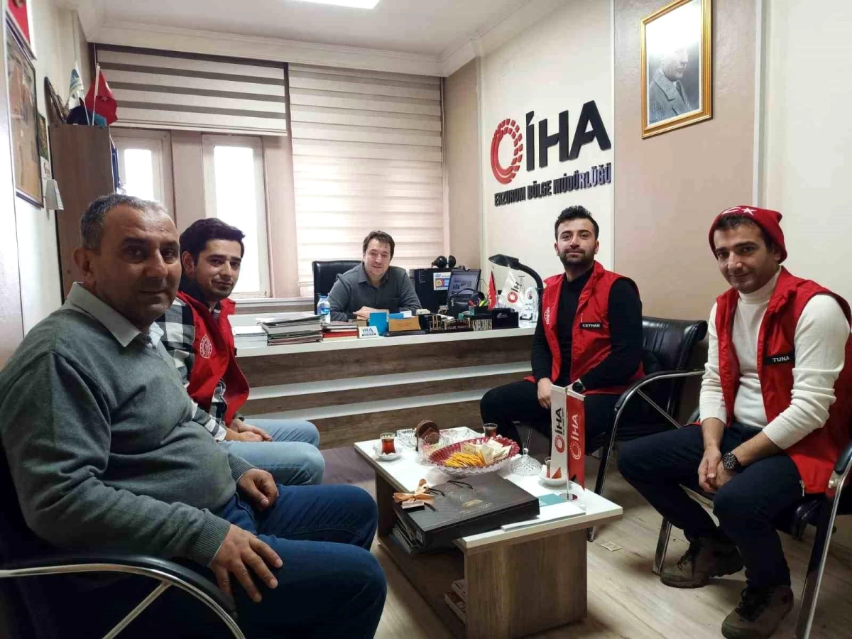 Erzurum\'da Gençlik Liderleri İHA Erzurum Bölge Müdürlüğü\'nü ziyaret etti