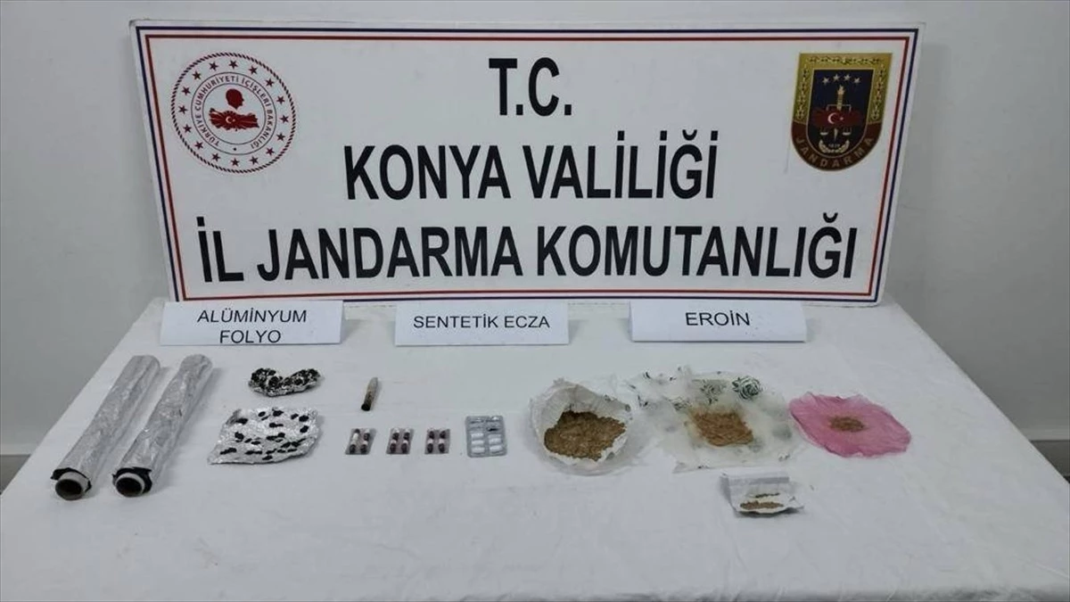 Konya\'da düzenlenen uyuşturucu operasyonunda 3 zanlı tutuklandı