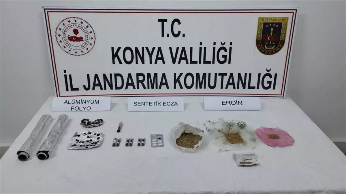 Konya\'da düzenlenen uyuşturucu operasyonunda 3 zanlı tutuklandı