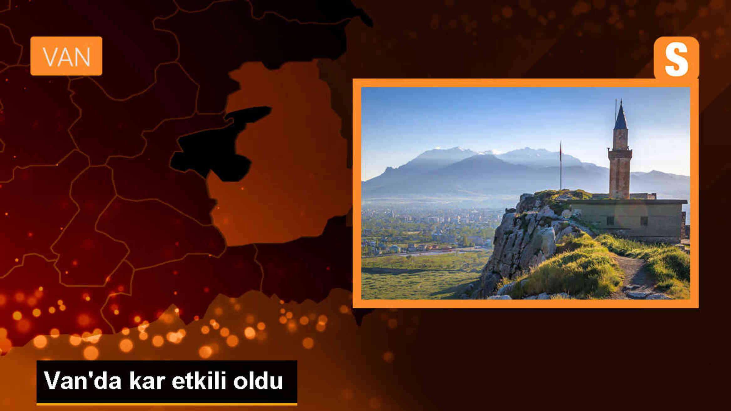 Van\'ın Edremit ilçesinde akşam saatlerinde kar etkili oldu
