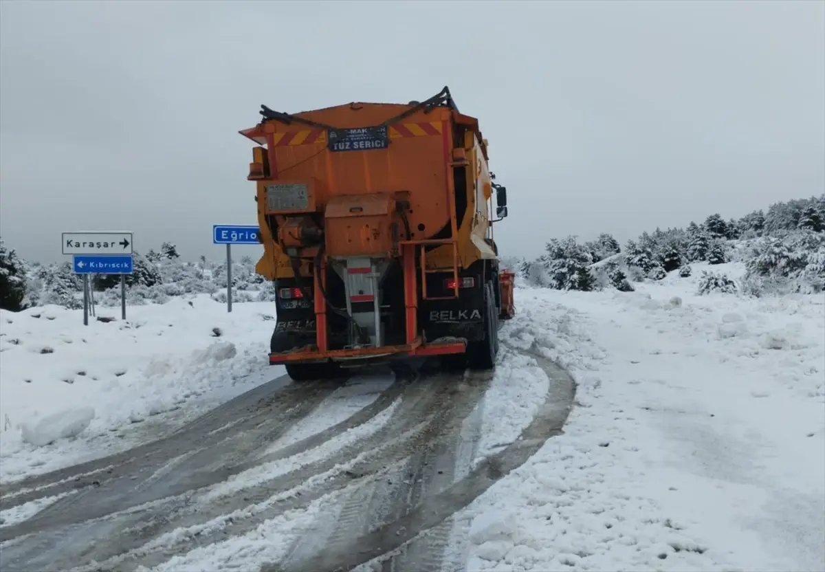 Beypazarı ilçesinde kar yağışı