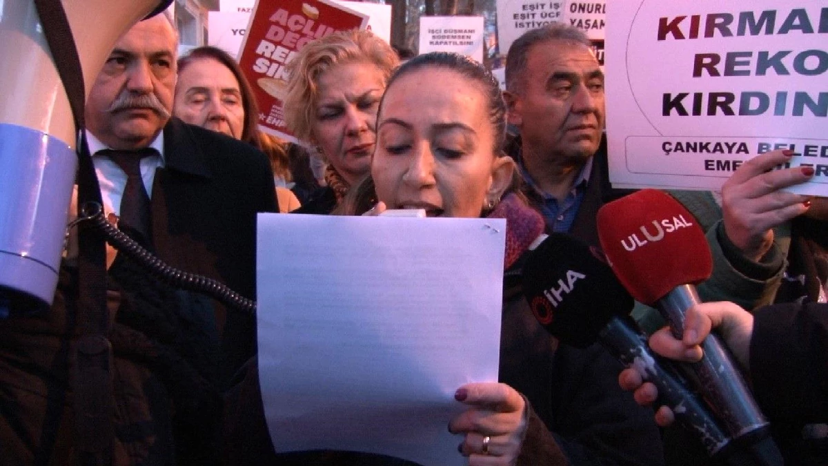 Çankaya Belediyesi İşçileri, Belediye Başkanını Protesto Etti
