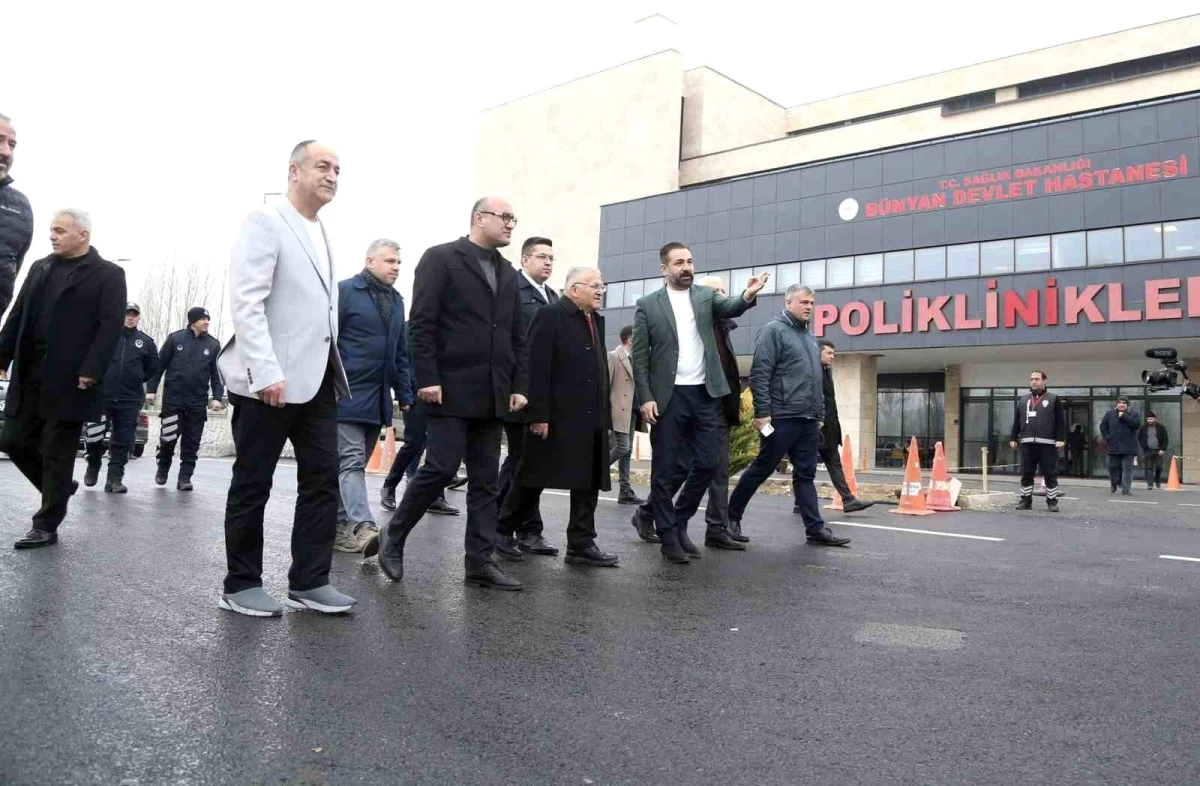 Kayseri Büyükşehir Belediyesi, Bünyan Devlet Hastanesi yol düzenleme çalışmalarını tamamladı