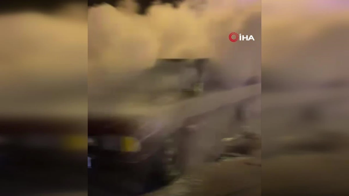 Sürücü, ceza yememek için otomobili ateşe verdi