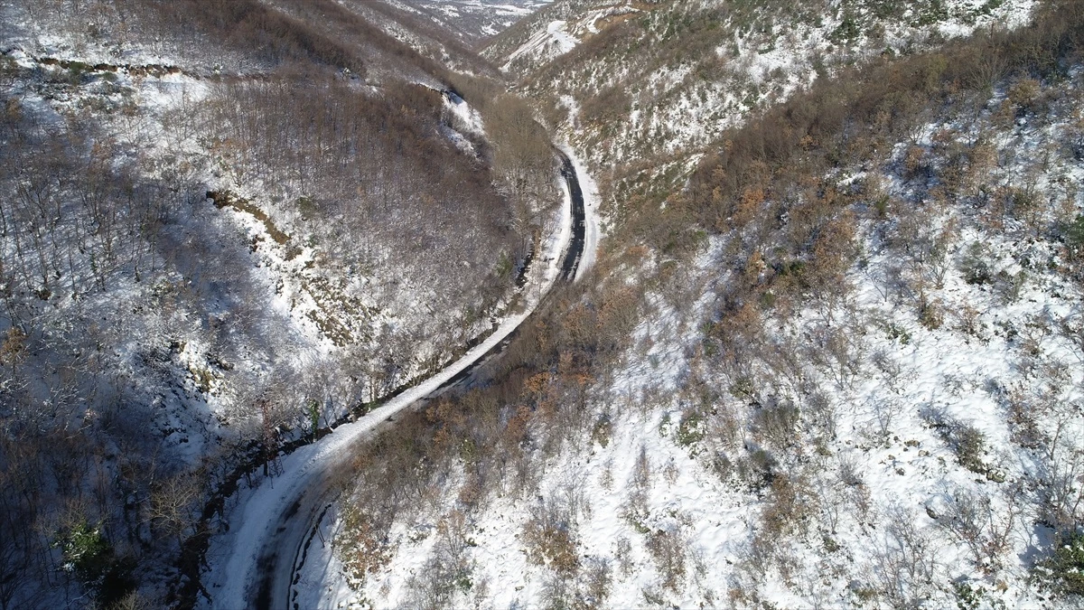 Tekirdağ\'da Kar Yağışı Sonrası Ganos Dağı Eteklerinde Muhteşem Görüntüler