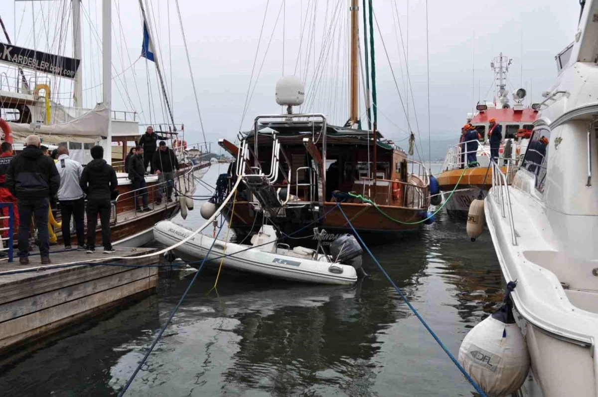 Ali Kırca\'ya ait tekne batmaktan son anda kurtarıldı