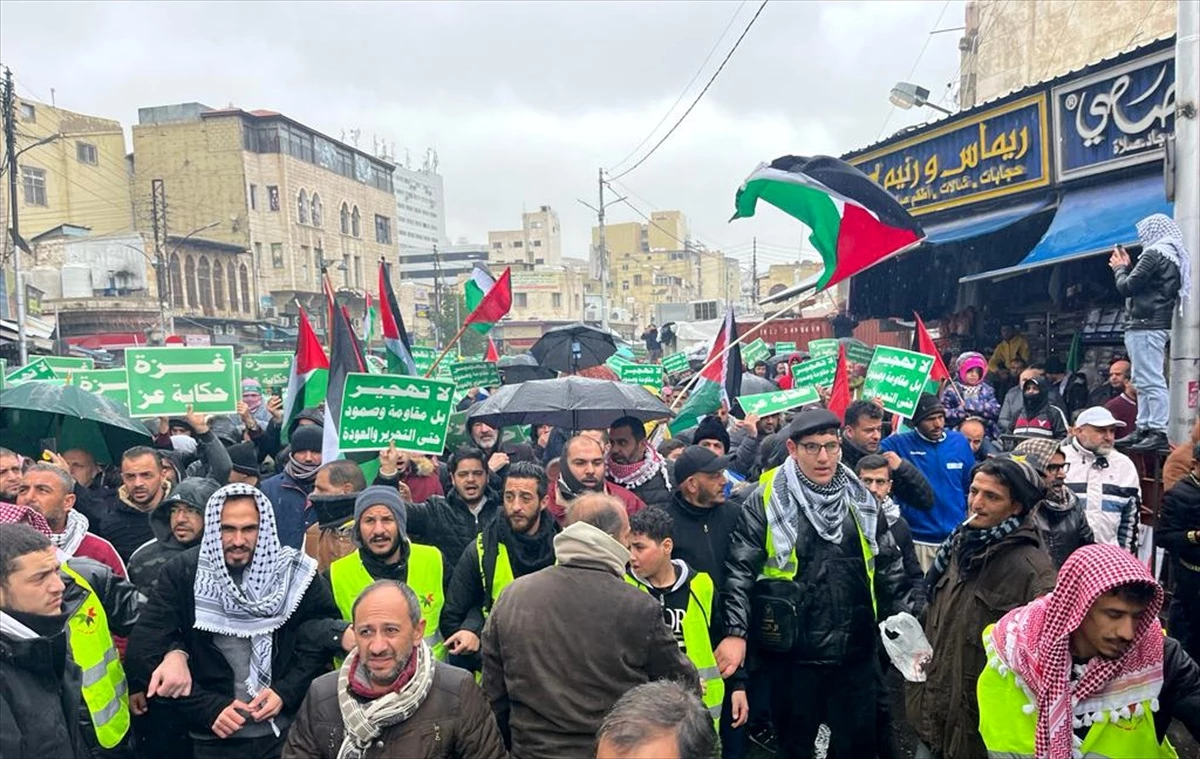 Ürdün\'de Filistin Halkına Destek Gösterisi