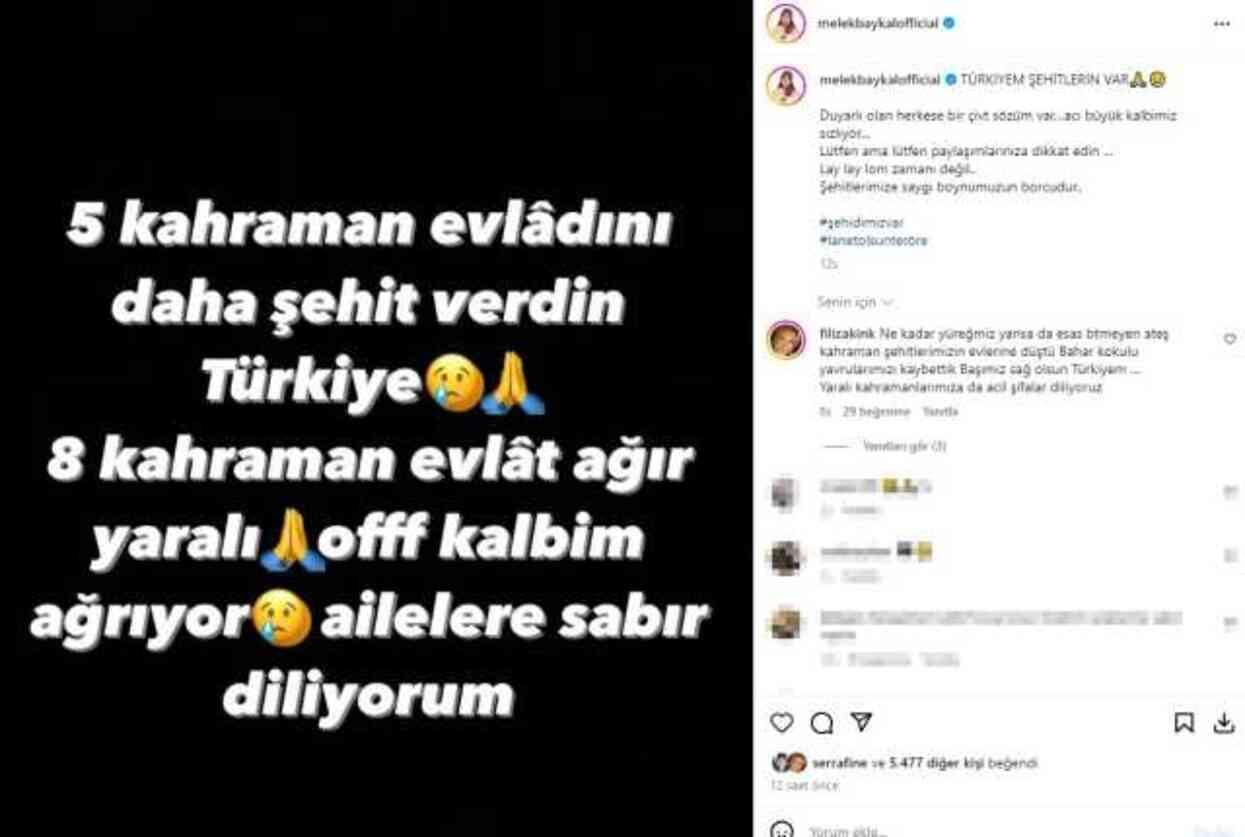 9 eve ateş düştü! Ünlü isimler, şehitlerimize sessiz kalmadı