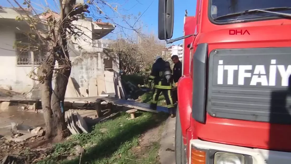 Kepez\'te müstakil evde çıkan yangın büyük hasara yol açtı