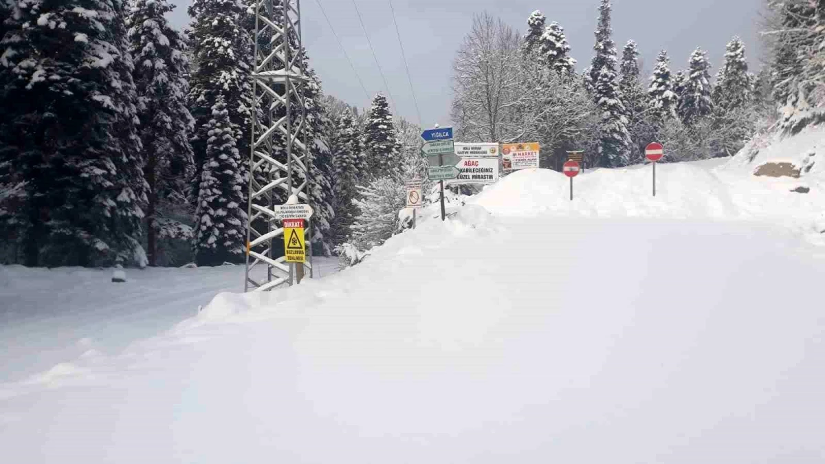 Yedigöller Milli Parkı\'nda Kar Yağışı Nedeniyle Ulaşım Kapandı