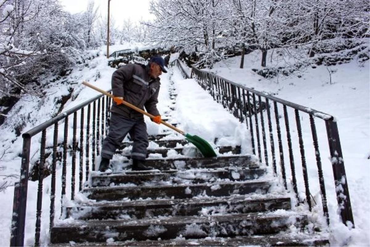 Bitlis\'te kar yağışı nedeniyle kapanan köy yollarının bir kısmı açıldı