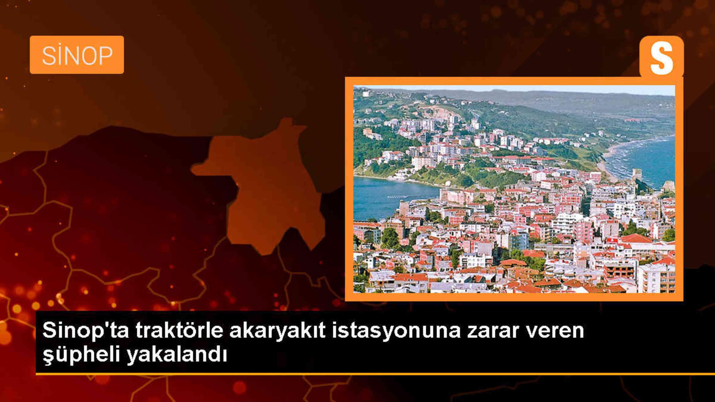 Sinop\'ta Traktörle Akaryakıt İstasyonunda Zarar Veren Kişi Gözaltına Alındı