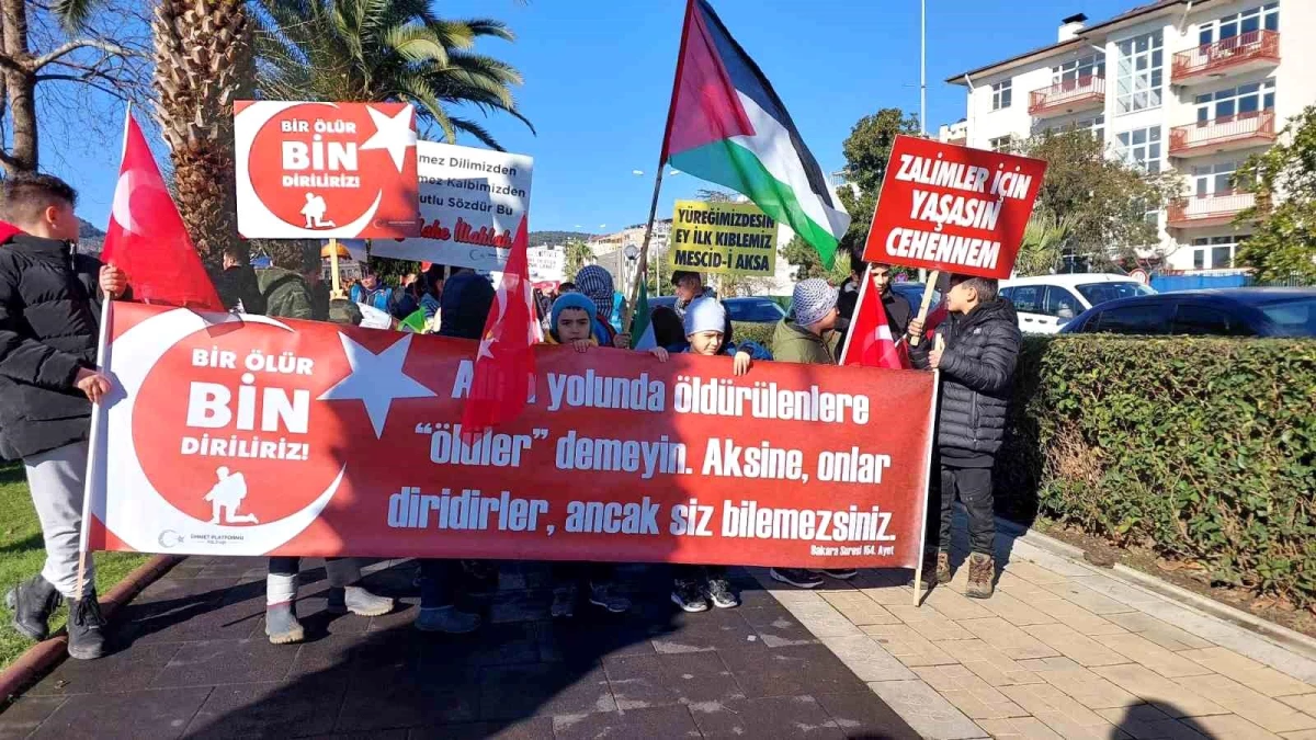 Zonguldak\'ın Ereğli ilçesinde teröre tepki ve Gazze\'ye destek için yürüyüş gerçekleştirildi