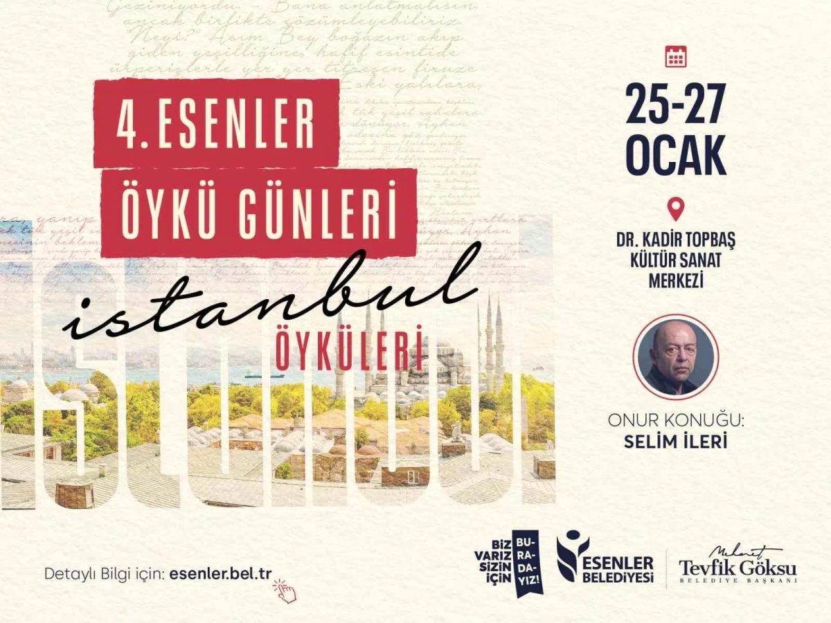 Esenler Öykü Günleri İstanbul Öyküleri Temasıyla Düzenlenecek