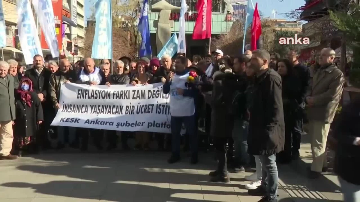 Kesk\'ten Ankara\'da Maaş Zammı Protestosu: En Düşük Kamu Emekçisi Maaşının 53 Bin TL Olan Yoksulluk Sınırının Üzerine Çıkarılmasını İstiyoruz.