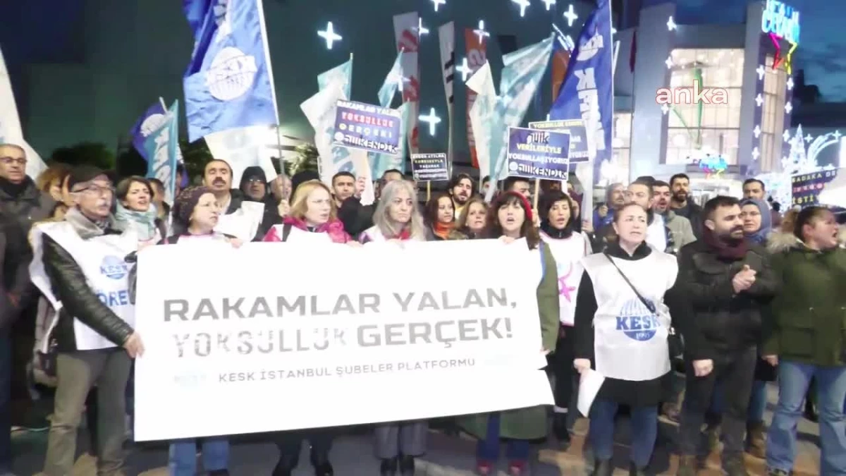 Kesk\'ten İstanbul\'da Tüik ve Zam Protestosu: "Sahte Veriler Açıklandıkça Bugün Yapılan Artışların 1-2 Ay İçinde Karşılığı Kalmayacak"