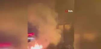 Otomobil alev alev aldı, o hem kaydetti hem de uyarılarda bulundu