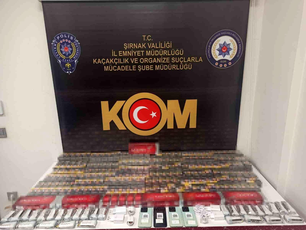 Şırnak ve ilçelerinde yapılan operasyonlarda çok sayıda kaçak malzeme ele geçirildi