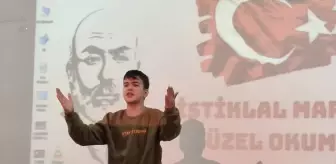 Giresun'un Yağlıdere ilçesinde İstiklal Marşı'nı Güzel Okuma yarışması düzenlendi