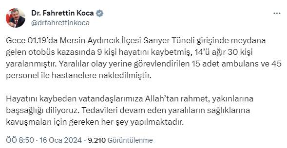 Mersin'de bariyerlere çarpan yolcu otobüsü takla attı! 9 kişi öldü, 30 kişi yaralandı