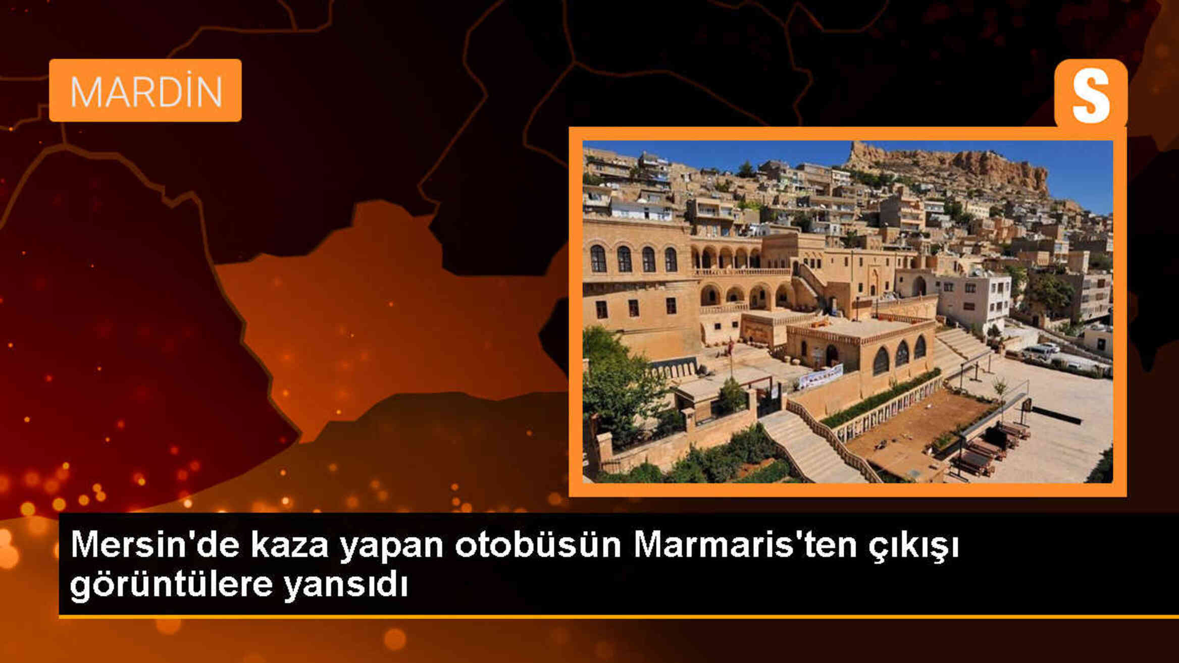 Marmaris\'ten çıkan otobüsün kaza anı güvenlik kameralarına yansıdı