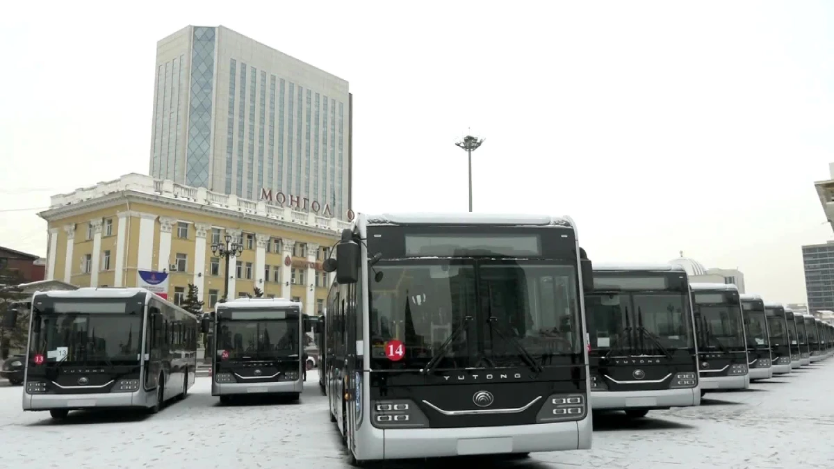 Moğolistan\'ın başkenti Ulan Batur\'a 85 Yutong otobüsü hizmet vermeye başladı