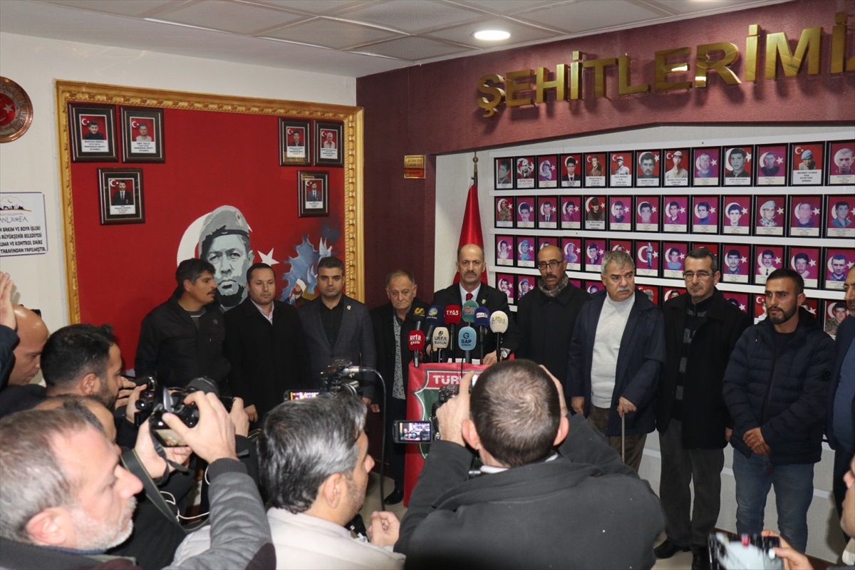 Şanlıurfa\'da şehit aileleri ve gaziler terör örgütü PKK\'ya tepki gösterdi