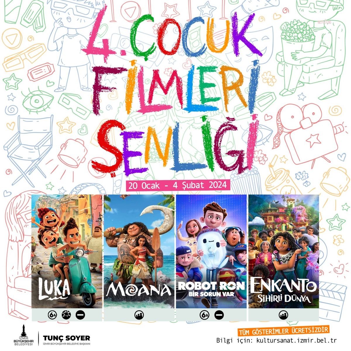 4'üncü Çocuk Filmleri Şenliği 2O Ocak'ta Başlıyor