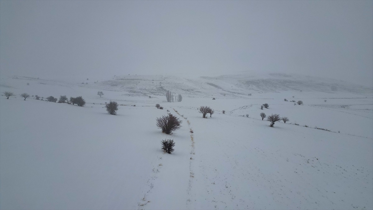 Bayburt\'ta Kar Yağışı Etkisini Gösteriyor