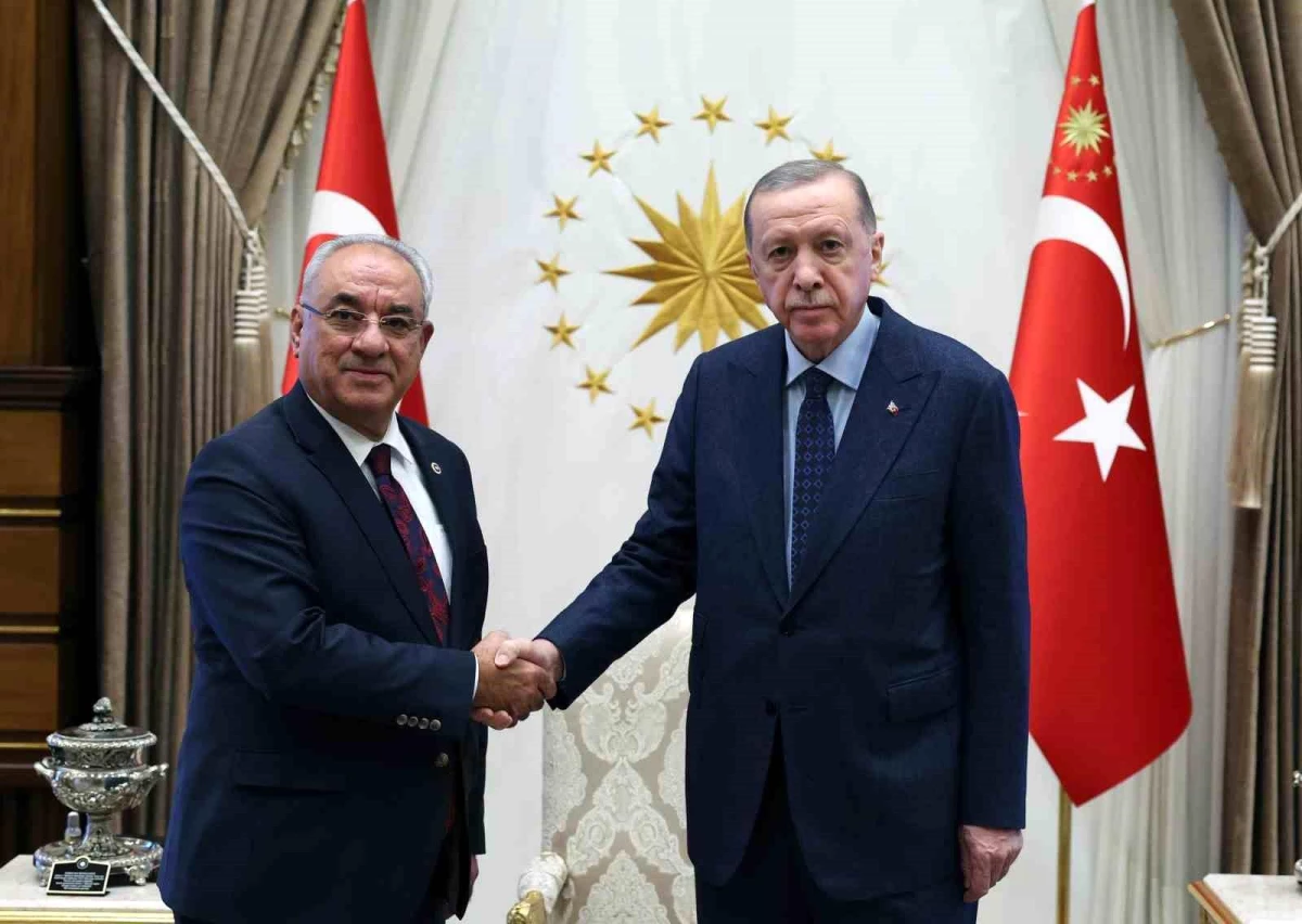 Cumhurbaşkanı Erdoğan, DSP Genel Başkanı Aksakal\'ı kabul etti