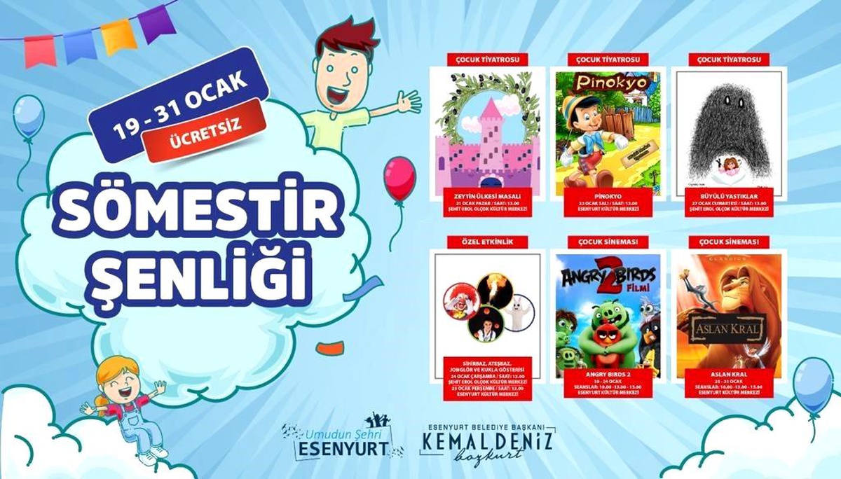 Esenyurt Belediyesi Minikler İçin Sömestir Şenliği Düzenliyor