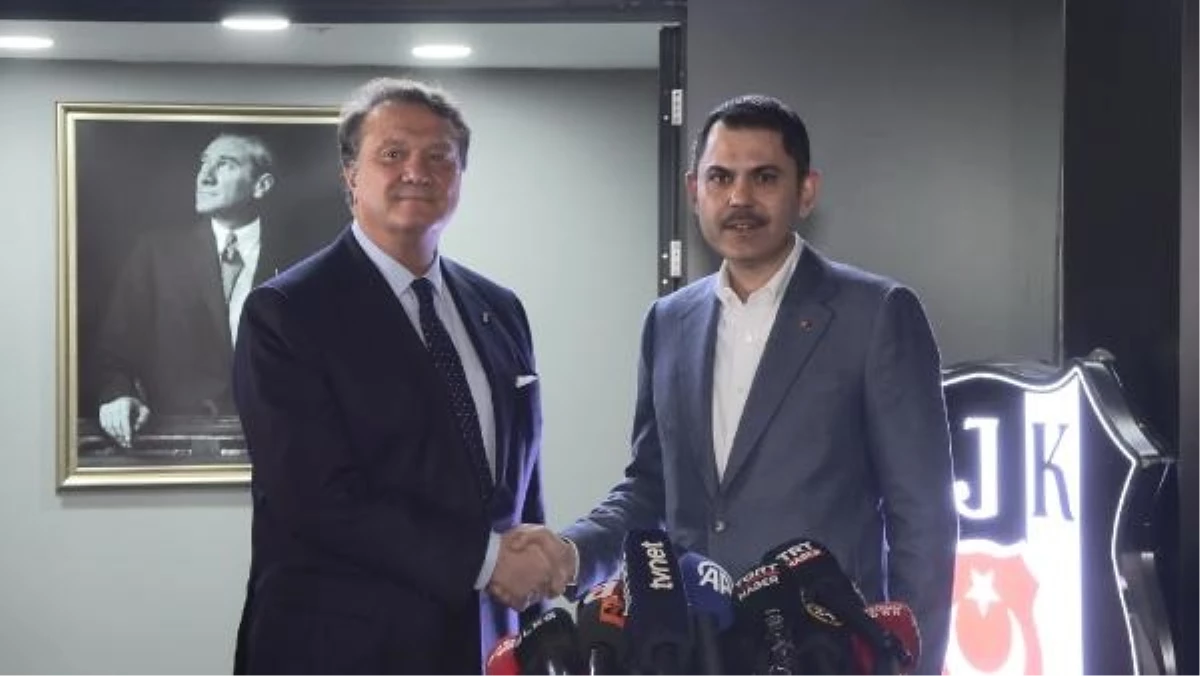 AK Parti İstanbul Büyükşehir Belediye Başkan Adayı Murat Kurum, Beşiktaş Spor Kulübü\'nü ziyaret etti