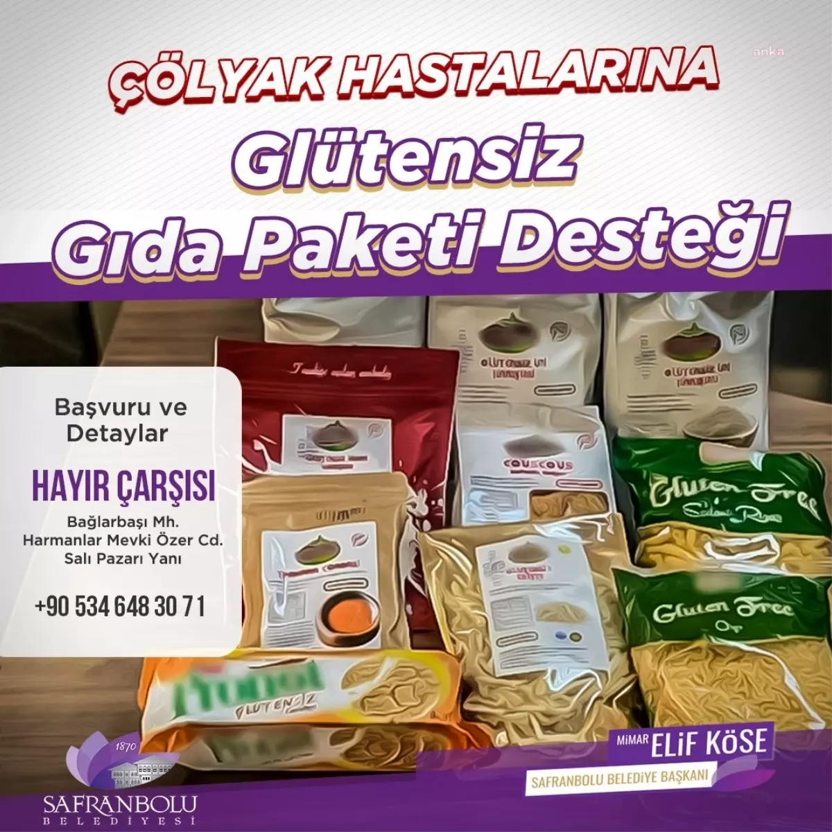 Safranbolu Belediyesi Çölyak Hastalarına Glütensiz Gıda Paketi Desteği Verecek