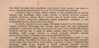 Türk askerinin Aden Körfezi'ndeki görev süresi 1 yıl uzatıldı