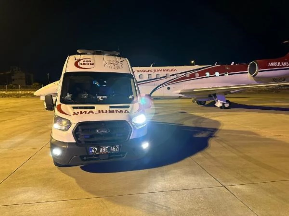 Mardin\'de beyin kanaması geçiren yaşlı hasta ambulans uçakla Ankara\'ya sevk edildi