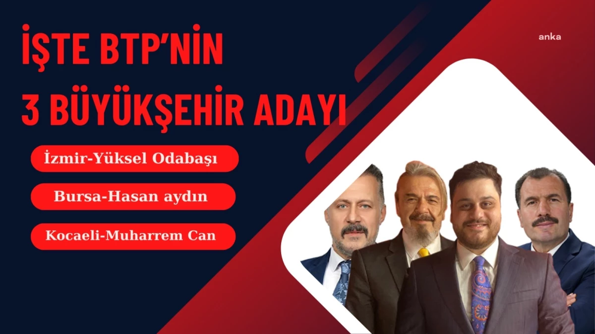 Bağımsız Türkiye Partisi (BTP) Açıkladığı Adaylarla Seçimlere Hazırlanıyor