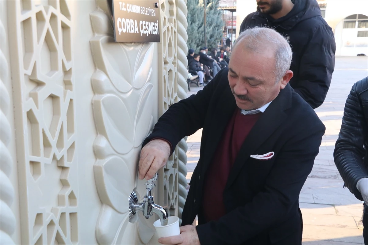 Çankırı Belediyesi, İkram Çeşmesi ile Günlük 5 Bin Kişiye Ücretsiz Çorba Dağıtıyor