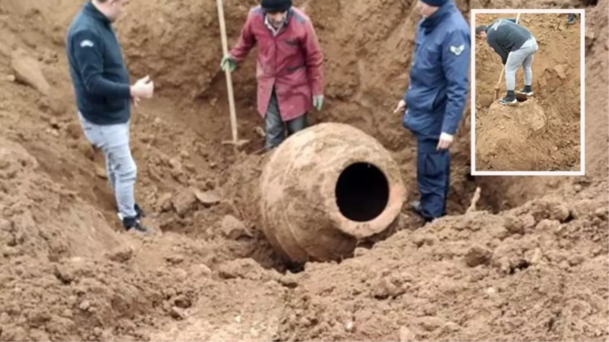 Çiftçinin tarlasında bulunan tarihi küp inceleme altına alındı