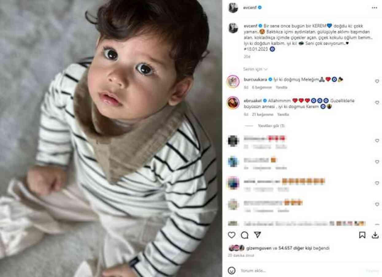 Fahriye Evcen, 2. oğlu Kerem'in yüzünü ilk kez gösterdi