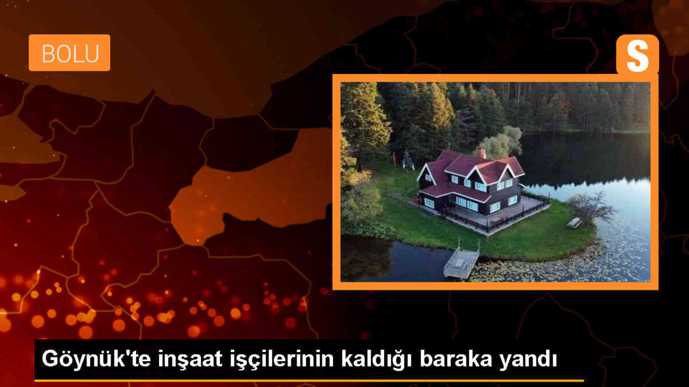 Bolu Göynük\'te İnşaat İşçilerinin Kaldığı Barakada Yangın Çıktı