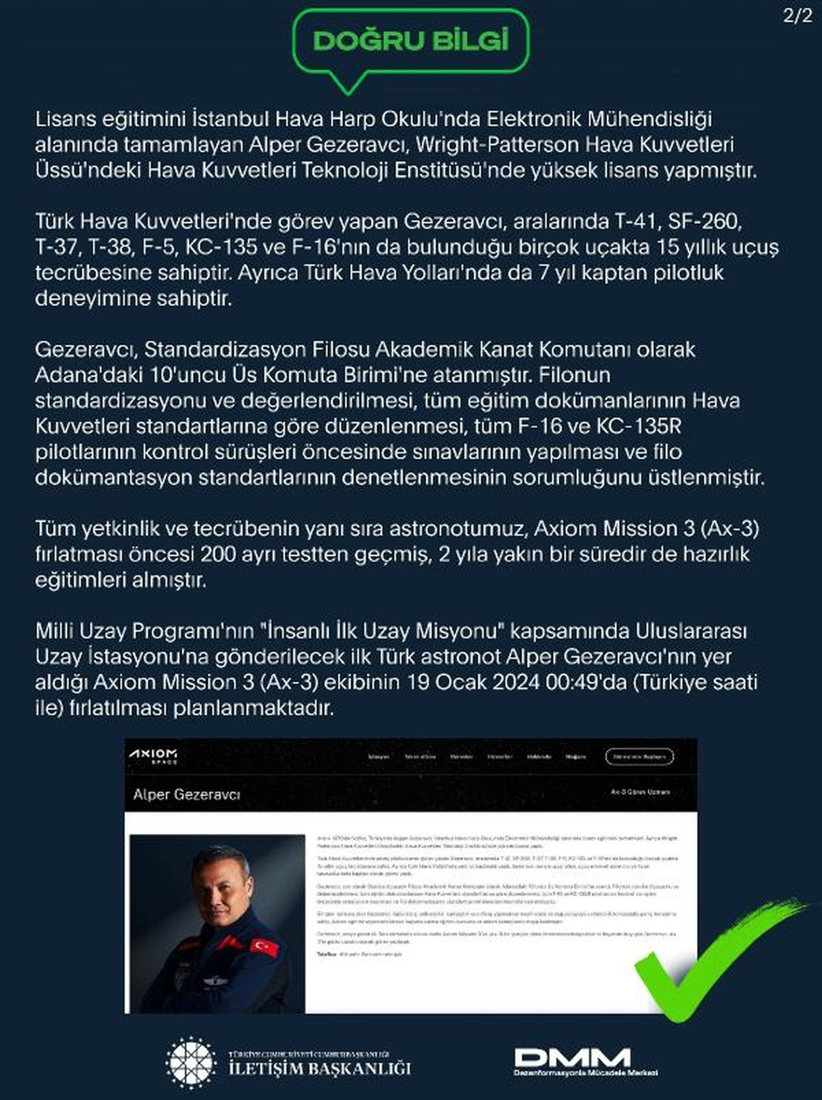 Türkiye\'nin ilk astronotu Alper Gezeravcı\'nın uzay yolculuğu hakkında açıklama yapıldı