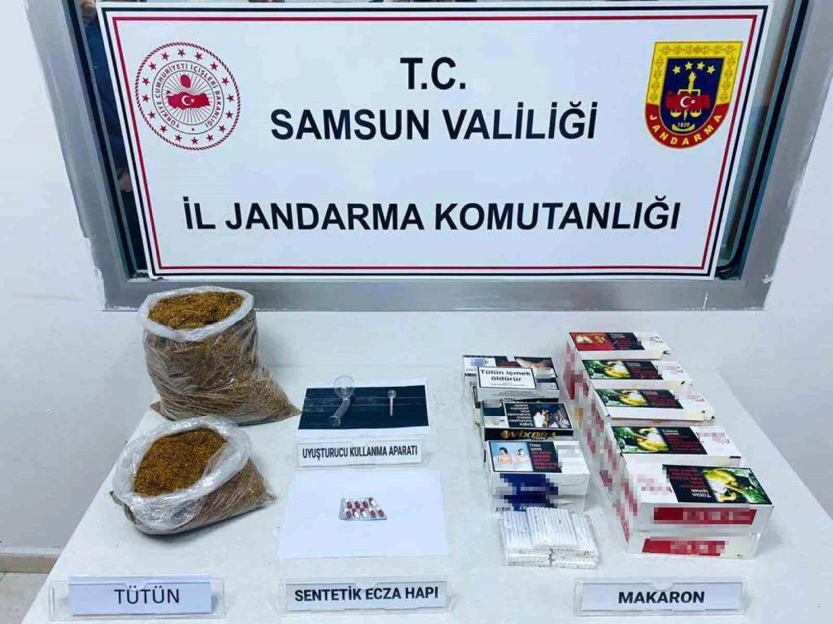 Samsun\'da Jandarma Tarafından Kaçak Tütün Mamulleri Ele Geçirildi
