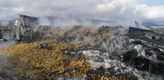 Mersin'de Narenciye Yüklü TIR Alev Aldı
