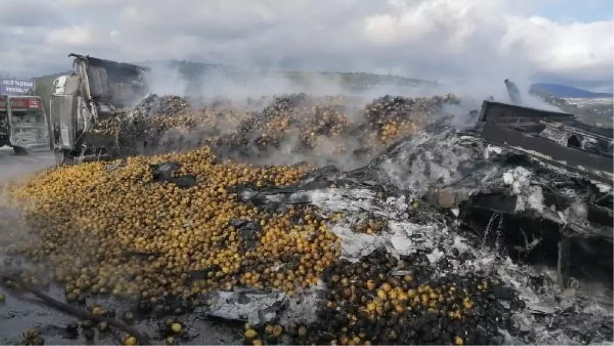 Mersin'de Narenciye Yüklü TIR Alev Aldı