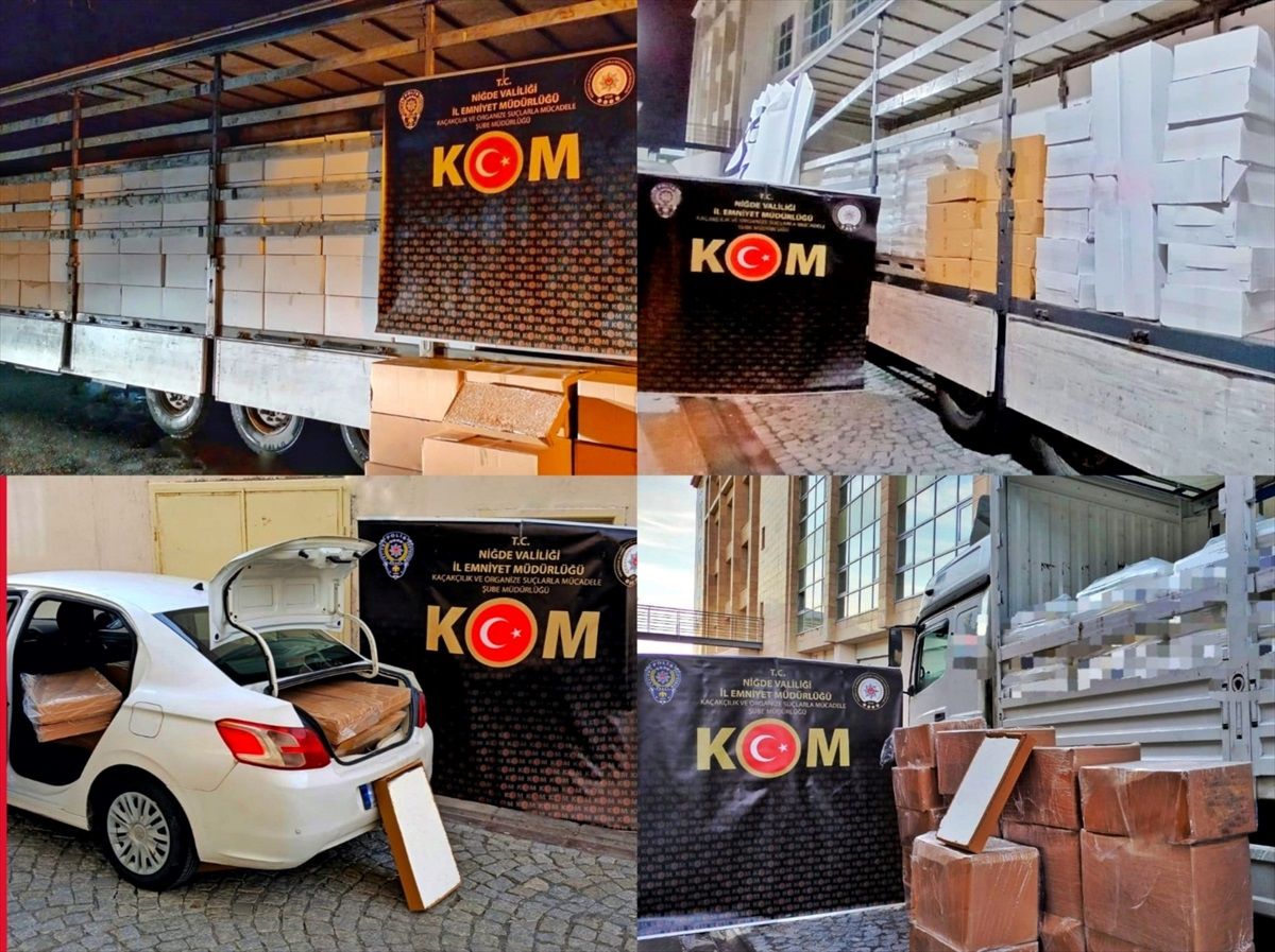 Niğde\'de 16 günde 6 milyon 265 bin dolu makaron ele geçirildi