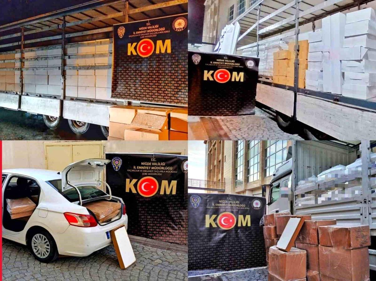 Niğde\'de Kaçak Makaron ve Sigara Operasyonu: Çok Sayıda Kaçak Malzeme Ele Geçirildi