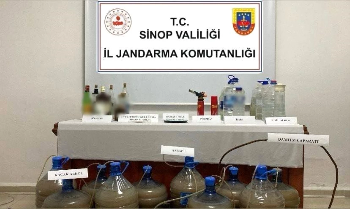 Sinop\'ta 200 litre kaçak alkol ele geçirildi