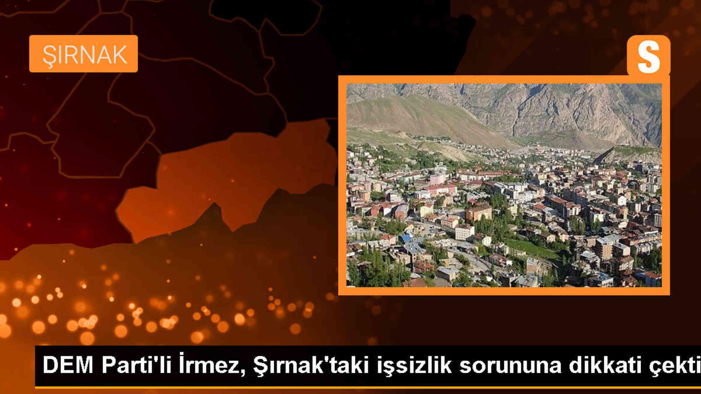 Şırnak Milletvekili İrmez, işsizlik sorununa dikkat çekti