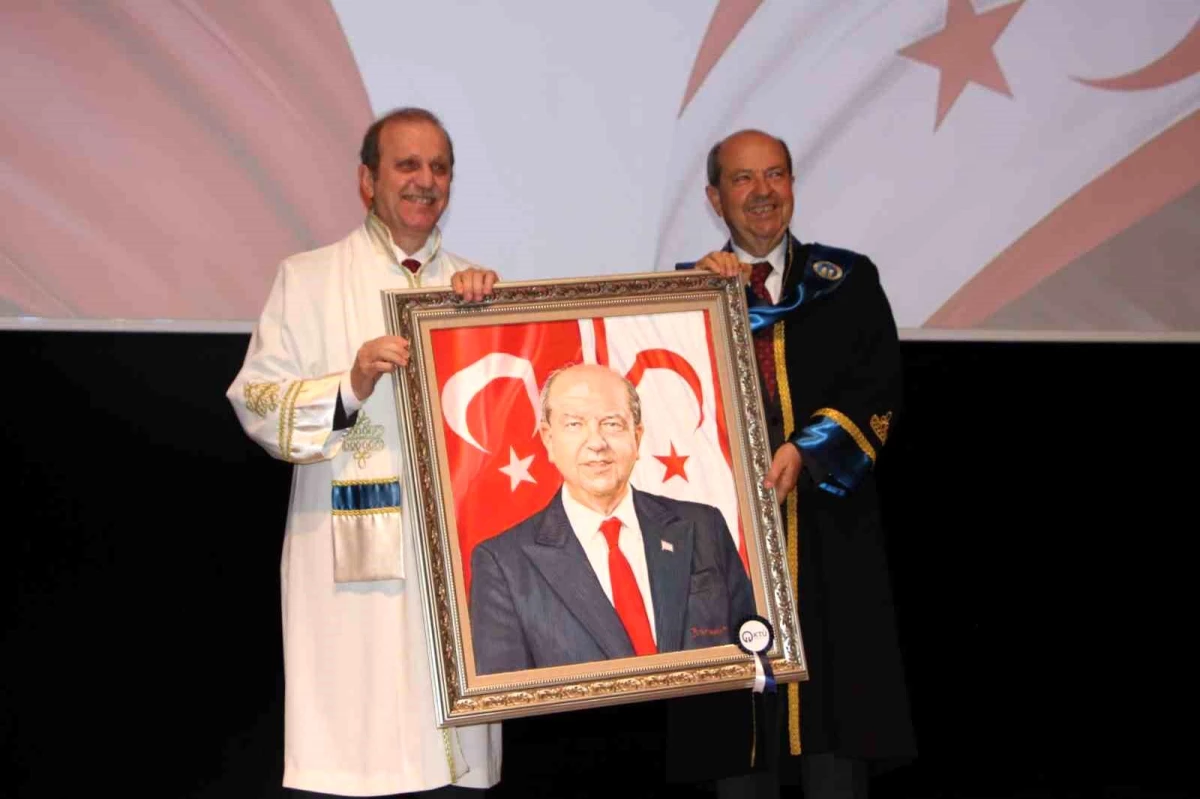KKTC Cumhurbaşkanı Ersin Tatar\'a KTÜ\'de fahri doktora unvanı verildi